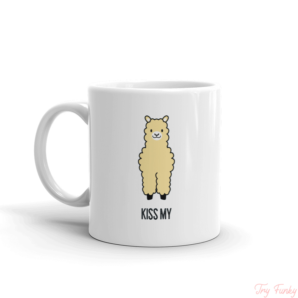 Kiss My Alpaca Funky Coffee Mug - TryFunky